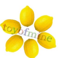 6 Pcs Lemon Artificial Fruit Fake Theater Prop Staging Home Decor Faux Lemons  689790144950  400949465850